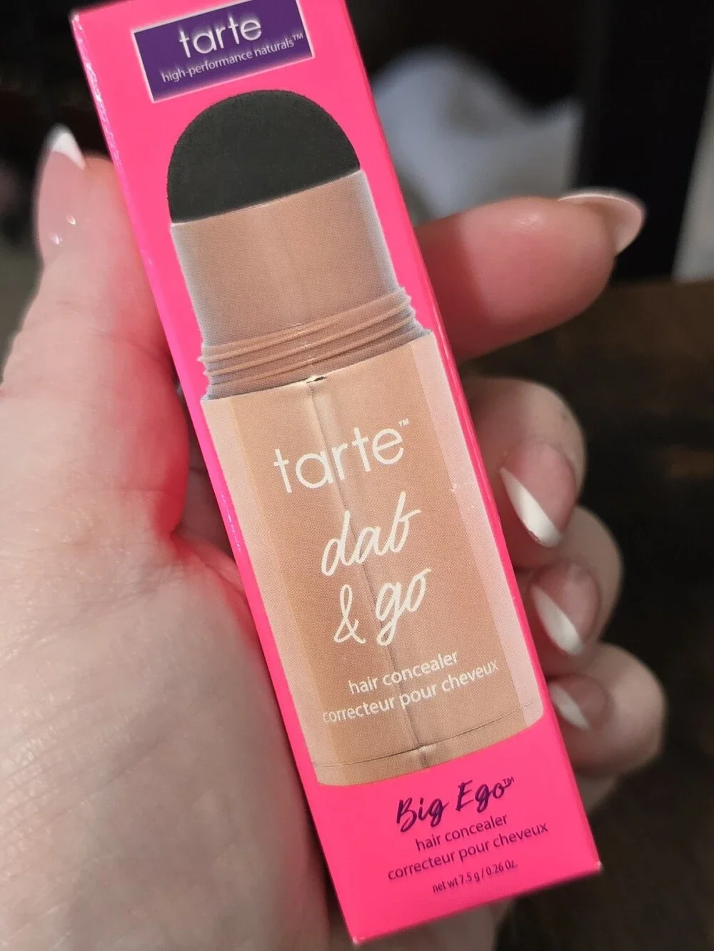 BLACK BROWN-- tarte Dab & Go Hair Concealer Stick